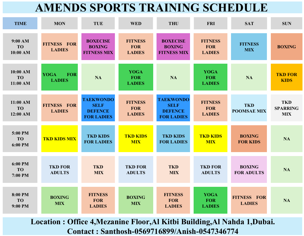 Schedule